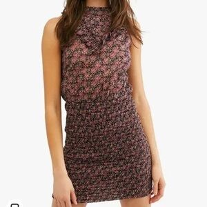 Free People‎ I’m Your Favorite Smocked Ruffle Dress Size Small